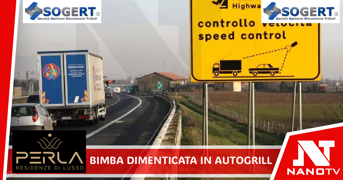 Bimba dimenticata in autogrill sulla A2, soccorsa dalla Polstrada