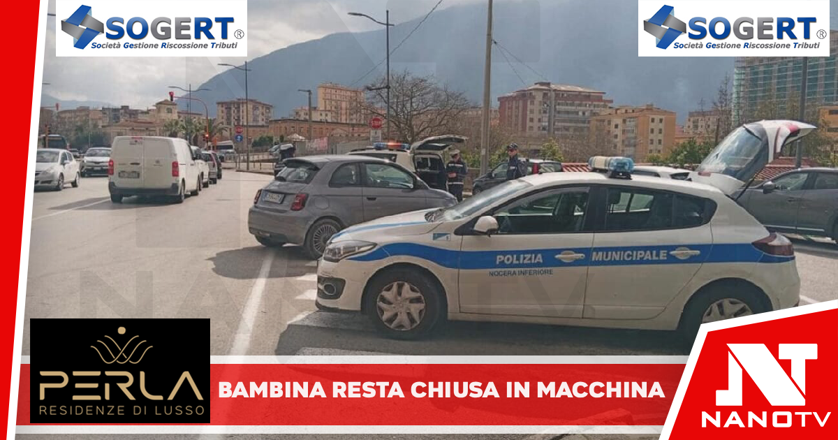 Resta chiusa in macchina, bambina salvata da due vigili urbani