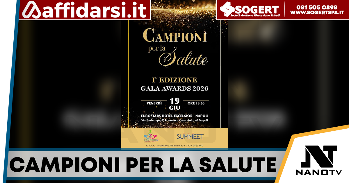 Campioni per la Salute Awards, a Napoli il gala che unisce sport, medicina e impegno sociale