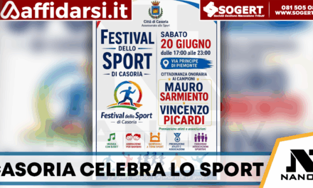 Casoria celebra lo sport: cittadinanza onoraria a Sarmiento e Picardi nel Festival dello Sport