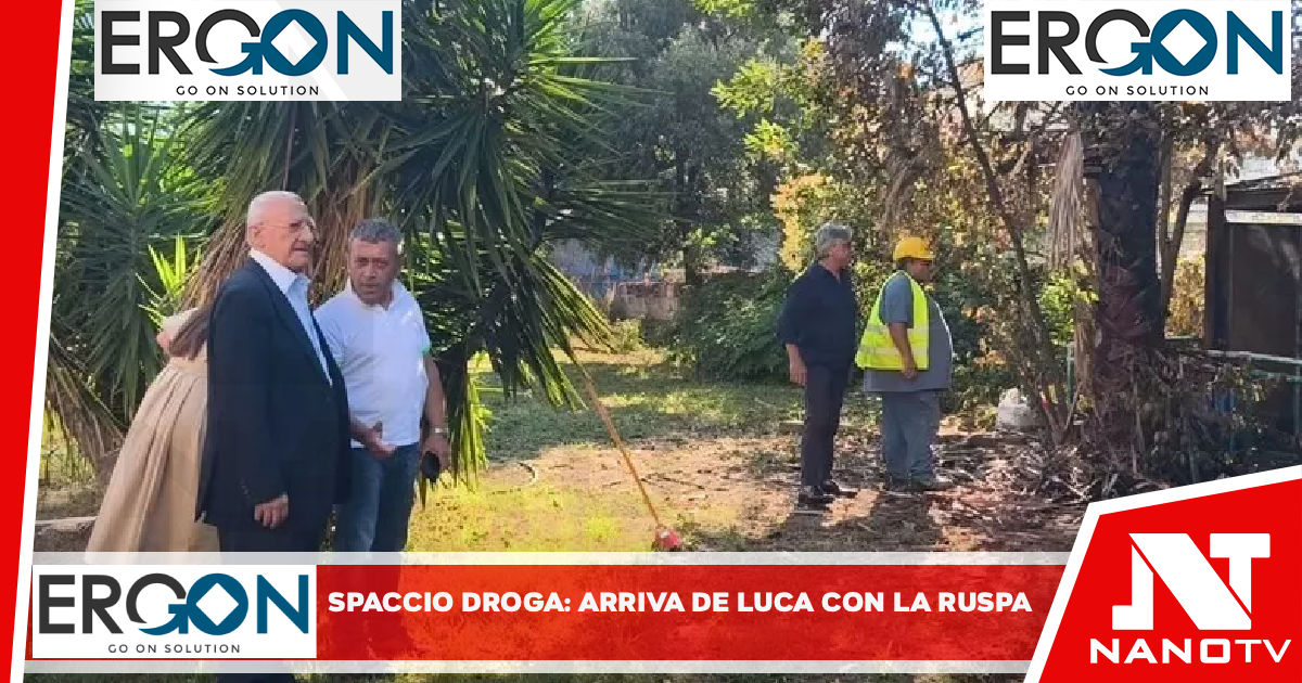 Salerno piazza di spaccio a cielo aperto, arriva De Luca con la ruspa