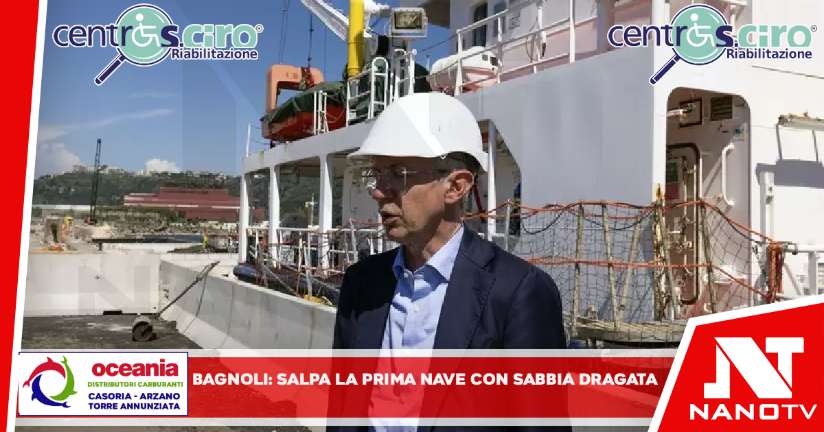 America’s Cup, salpa prima nave con le sabbie dragate dai fondali di Bagnoli