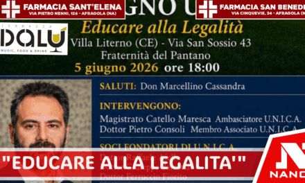 U.N.I.C.A. promuove il convegno “Educare alla Legalità”: Appuntamento il 5 giugno 2026 a Villa Literno