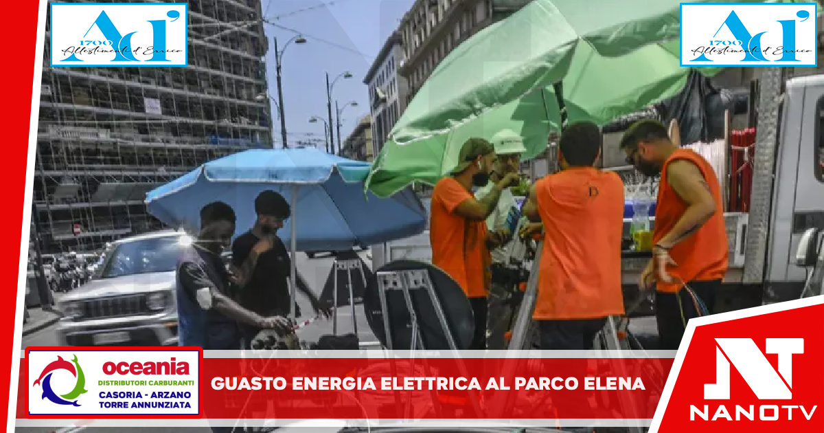 Guasto energia elettrica a Napoli per ondate di calore nella zona Parco Elena