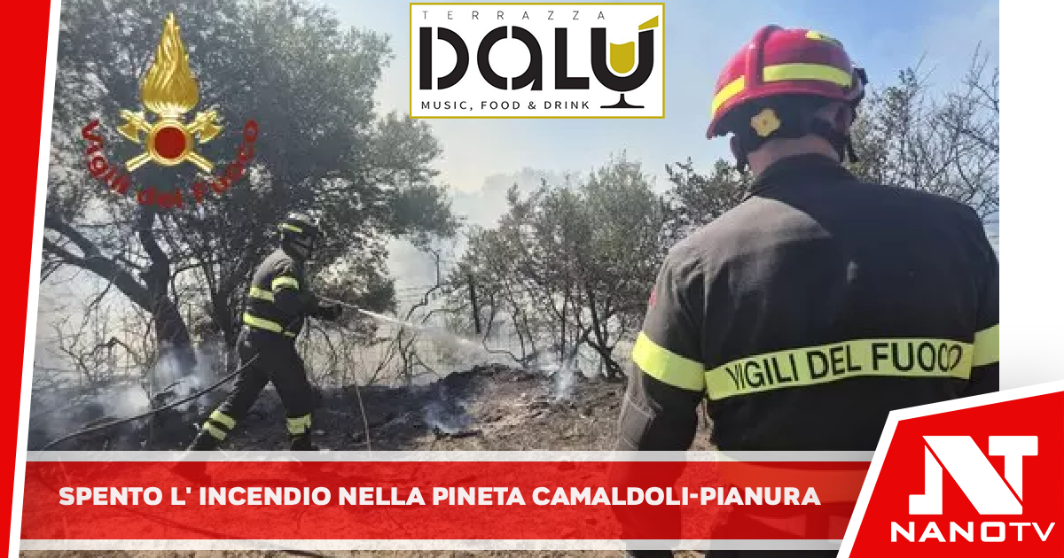 Verso lo spegnimento l’incendio nella pineta Camaldoli-Pianura