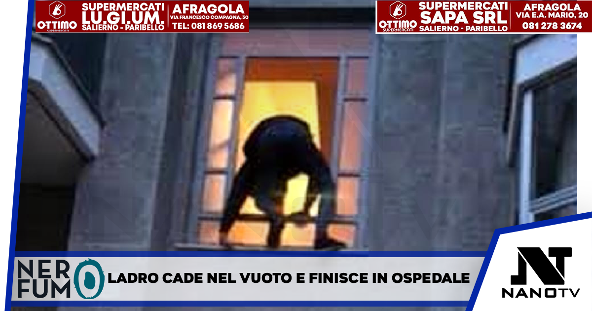 Cerca di svaligiare un appartamento e cade nel vuoto: ladro finisce in ospedale