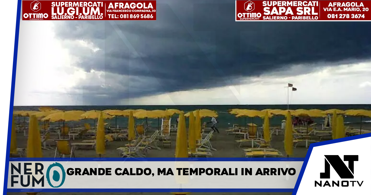 Grande caldo in Campania ma temporali in arrivo, scatta allerta