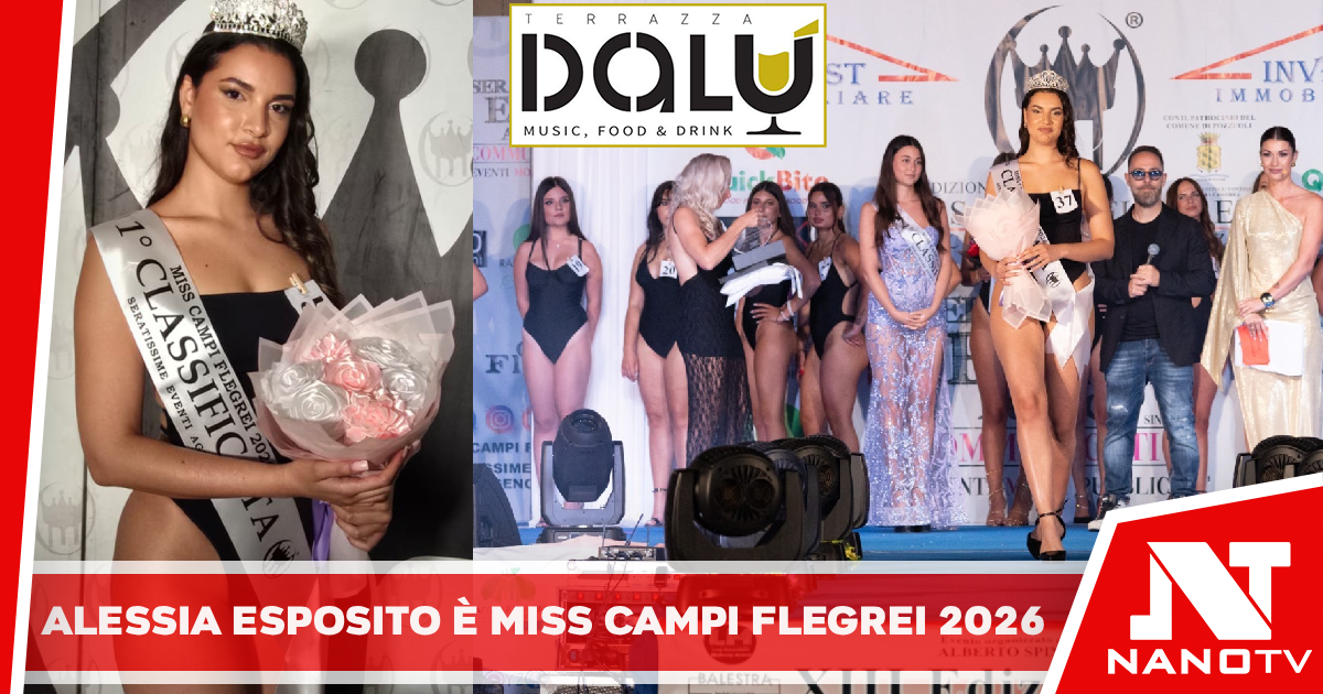 Alessia Esposito è Miss Campi Flegrei 2026 Serata Evento a Monteruscello tra moda, cultura e spettacolo