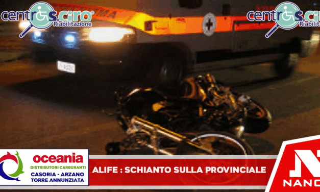 Alife: Schianto sulla Provinciale: ferito motociclista