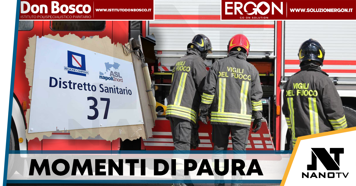 Giugliano, principio d’incendio al Distretto Sanitario 37: evacuato l’edificio