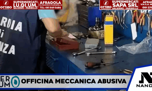 Officina meccanica abusiva nel Napoletano, sequestro e denuncia