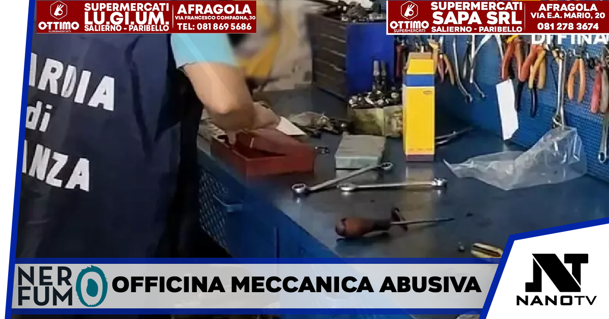 Officina meccanica abusiva nel Napoletano, sequestro e denuncia