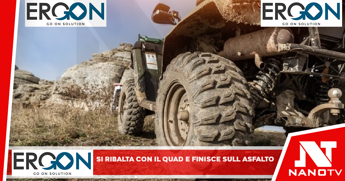 Sala Consilina: Si ribalta con il quad e finisce sull’asfalto: 55enne grave in ospedale