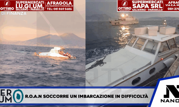 R.O.AN. di Napoli ha soccorso al largo di Torre del Greco (NA) quattro diportisti in difficoltà mentre la loro imbarcazione in legno stava affondando per un probabile cedimento strutturale.