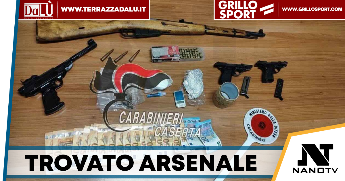 Aversa, lite tra vicini degenera: in casa un arsenale e droga, arrestati due fratelli