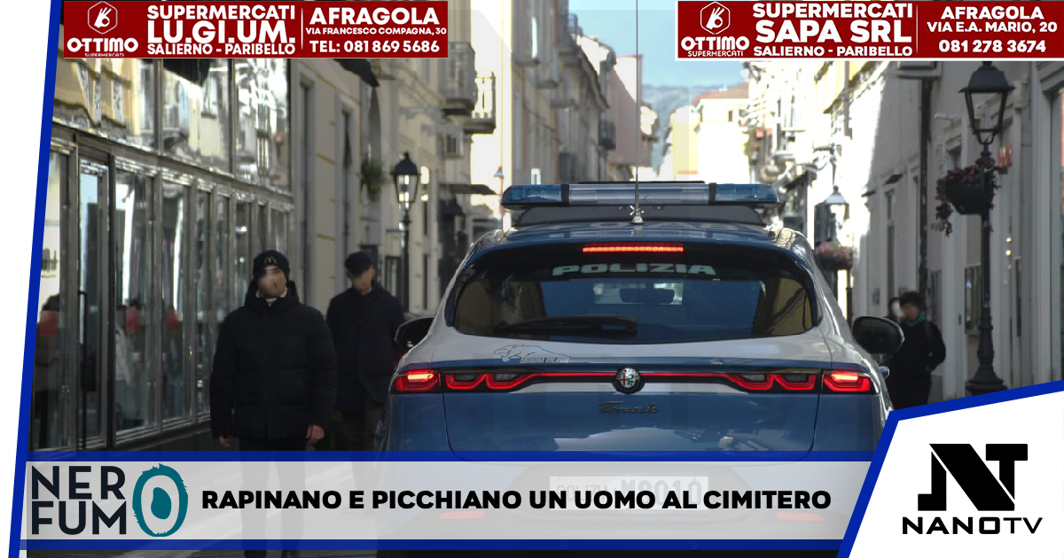 Rapinano e picchiano un uomo davanti al cimitero: due giovani arrestati