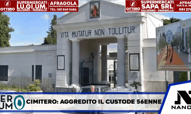 *MELITO DI NAPOLI*: Questa mattina i Carabinieri del nucleo operativo di Melito sono intervenuti presso il cimitero comunale per un’aggressione al custode 56enne
