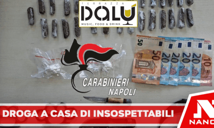 *Napoli: la droga a casa degli insospettabili. Due arresti dei carabinieri. Un’arrestata ha 88 anni*