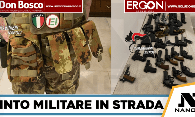 Napoli: Tuta mimetica e pistola in fondina. Carabinieri intervengono a Porta Nolana. In casa i giocattoli per una guerra