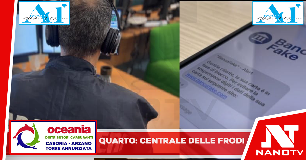 *QUARTO: Centrale delle frodi, call center per rastrellare denaro dai conti correnti di anziani. 4 arresti dei Carabinieri*