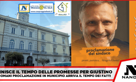 Afragola. A poche ore dalla proclamazione a Sindaco Giustino prende gia’ impegni con la citta’