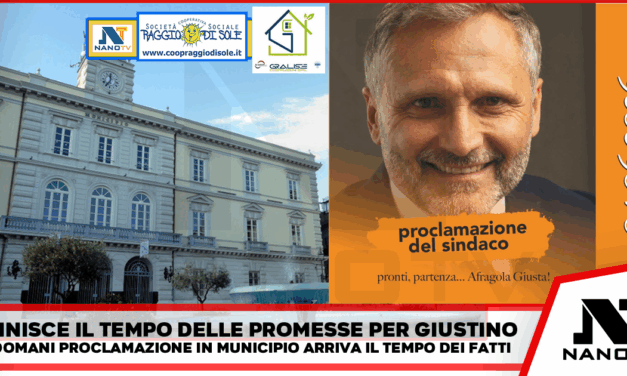 Afragola. A poche ore dalla proclamazione a Sindaco Giustino prende gia’ impegni con la citta’