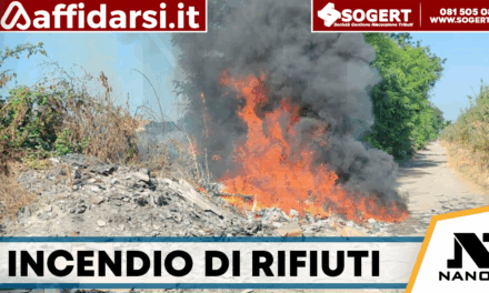 Giugliano, incendio di rifiuti vicino al campo rom di via Carrafiello: area messa in sicurezza
