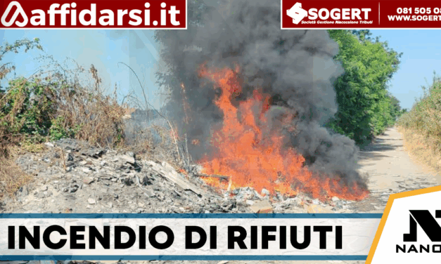 Giugliano, incendio di rifiuti vicino al campo rom di via Carrafiello: area messa in sicurezza