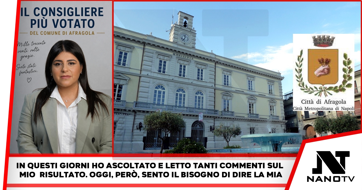 Afragola. Comunali 2026. Parla Maria Sepe la consigliera comunale piu’ votata a questa tornata elettorale