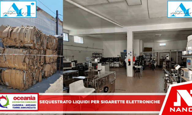 *Liquidi per sigarette elettroniche: sequestrato laboratorio di produzione a Casalnuovo*