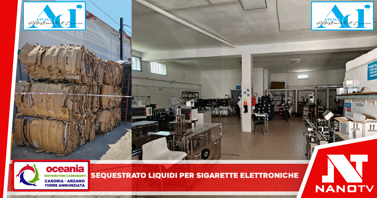 *Liquidi per sigarette elettroniche: sequestrato laboratorio di produzione a Casalnuovo*