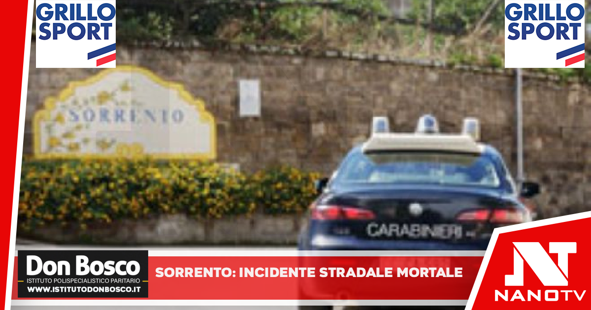 Sorrento: I carabinieri dell’aliquota radiomobile e della stazione di Sorrento sono intervenuti in via degli Aranci per un incidente stradale mortale