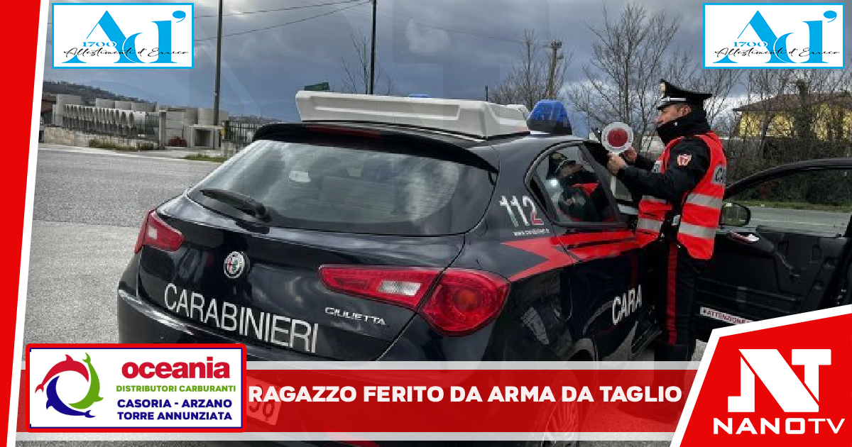 I Carabinieri della Tenenza di Ercolano intervengono nel pronto soccorso dell’ospedale Maresca per un ragazzo ferito da arma da taglio.