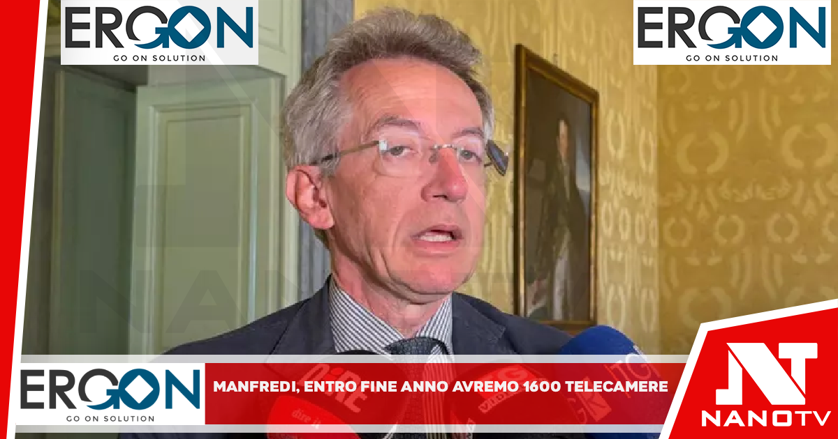 Manfredi, oggi attive 1200 telecamere, entro fine anno saranno 1600