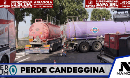 Perde candeggina dall’autocisterna in A1: scatta l’emergenza nell’area di servizio