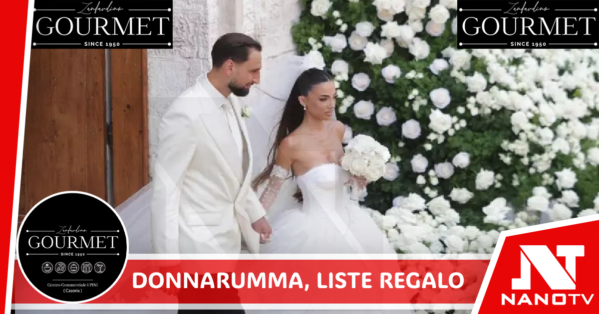 Nozze Donnarumma, lista regalo solidale alla Fondazione Santobono Pausilipon
