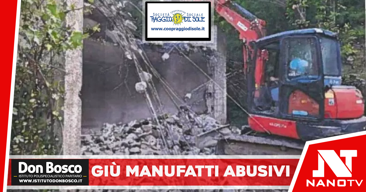 Giù manufatti abusivi nel Napoletano, applicata sentenza del 2010