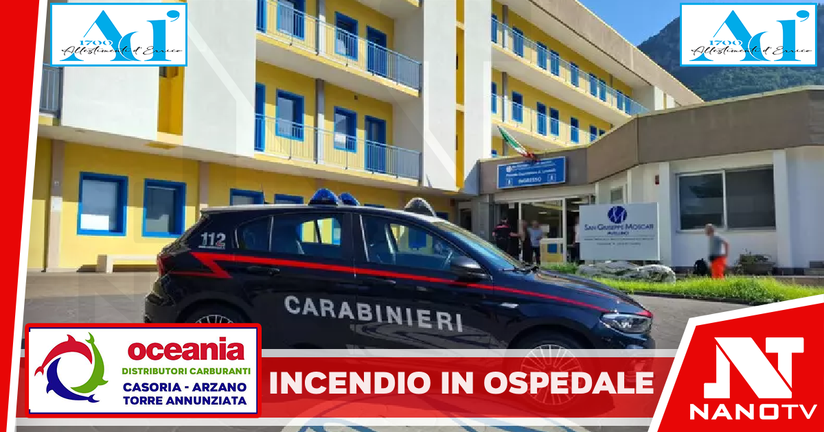 Fuma durante ossigeno terapia e provoca incendio in ospedale, denunciata