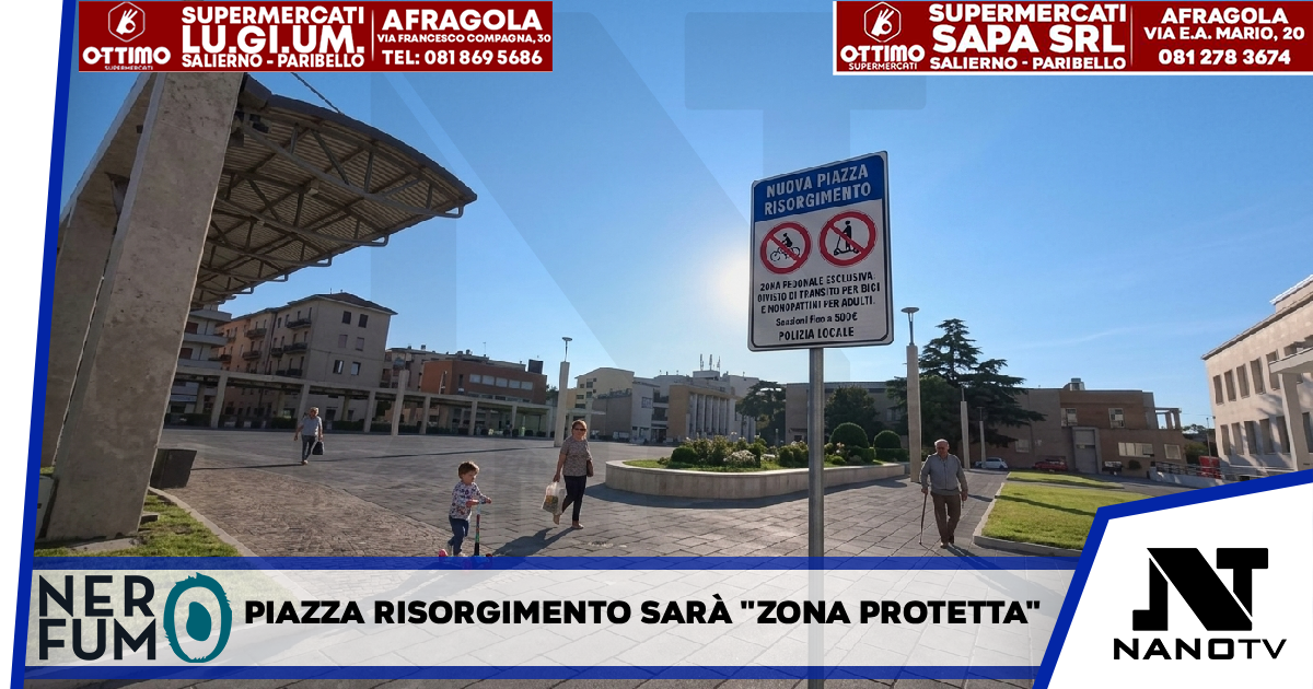 Benevento: Piazza Risorgimento sarà “zona protetta” per bambini e anziani: stop a bici e monopattini per adulti
