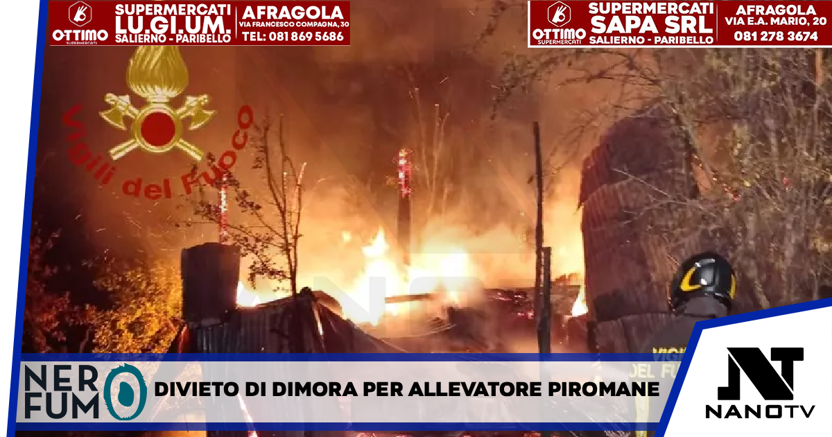 Denuncia e divieto di dimora nell’Avellinese per allevatore piromane