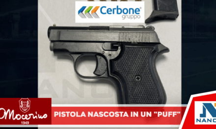 Pistola clandestina e munizioni nascoste in un puff: arrestata coppia di Montoro