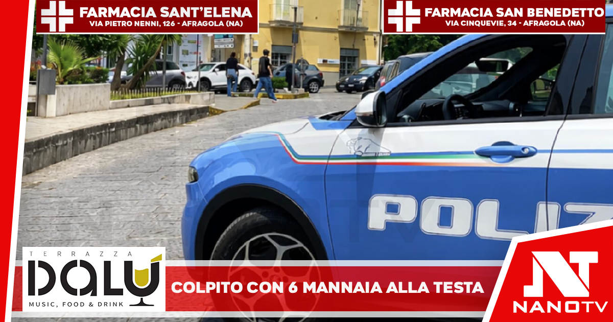 Si presenta nel bar e colpisce un cliente con 6 colpi di mannaia alla testa