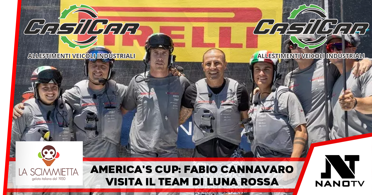 America’s Cup: Cannavaro sull’AC40 di Luna Rossa nelle acque di Napoli
