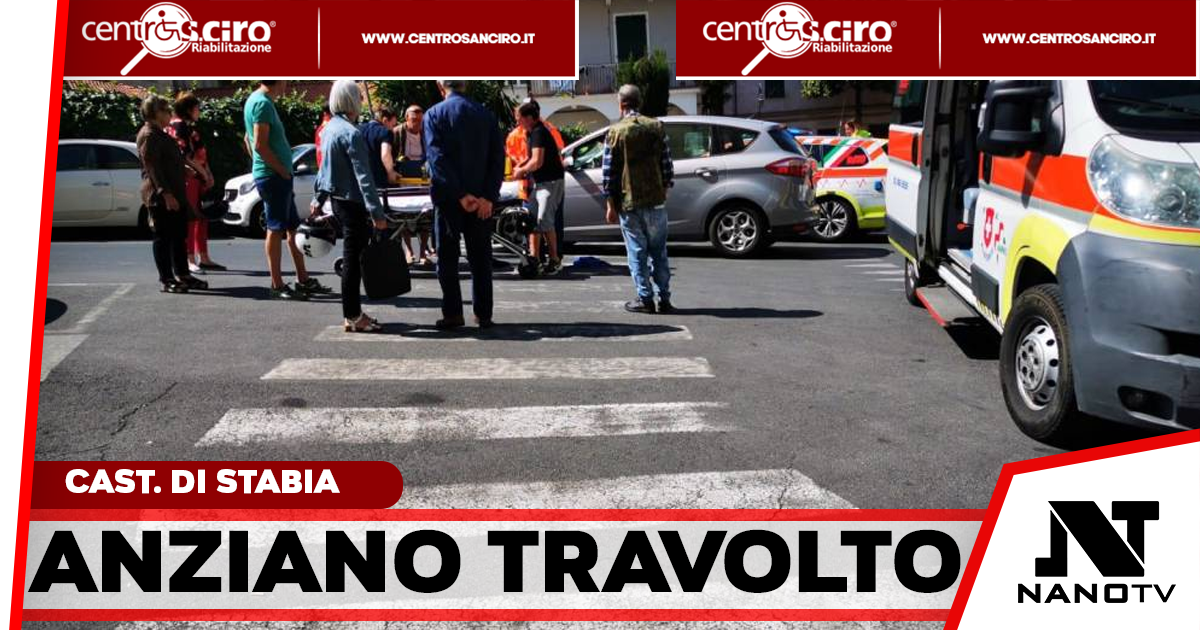 Castellammare di Stabia, muore l’83enne investito sulle strisce: indagini in corso