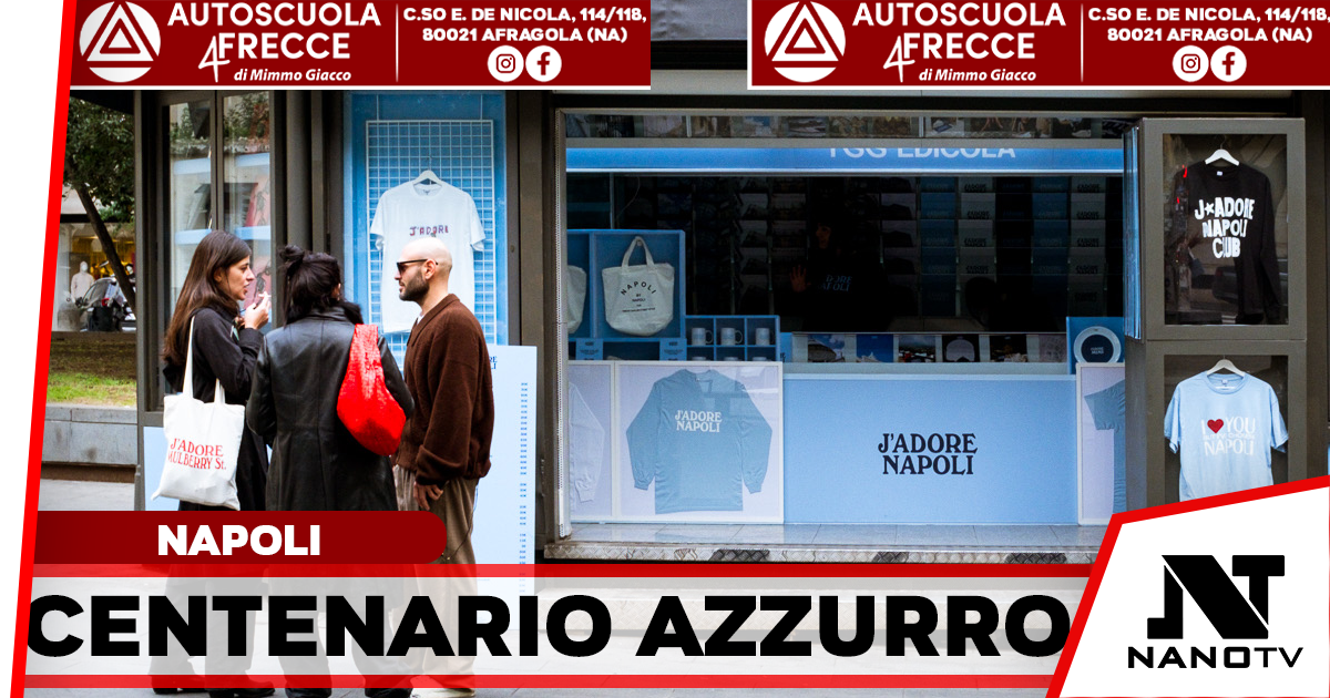 Napoli, nss edicola festeggia il centenario azzurro a Piazza San Pasquale