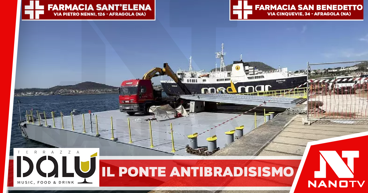 Nel porto di Pozzuoli aperto il ponte galleggiante anti bradisismo