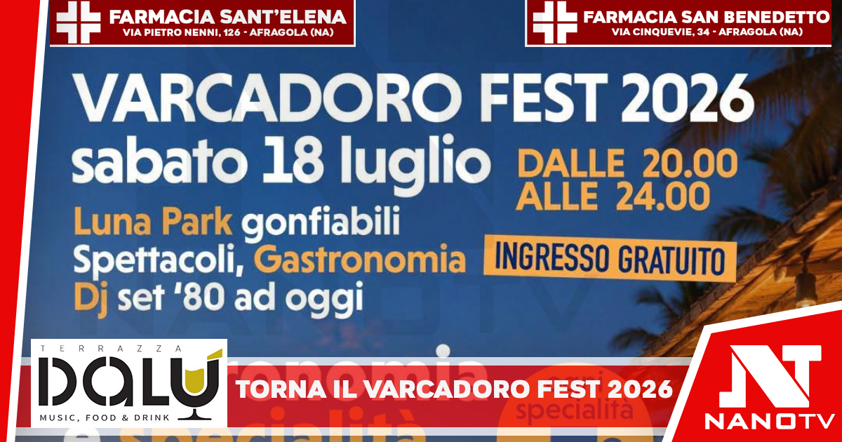 Varcaturo, il 18 luglio torna il Varcadoro Fest tra gastronomia e intrattenimento