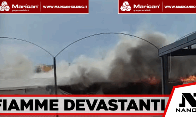 Incendio davanti alla Clinica Villa dei Fiori: in fiamme un’area giochi a Mugnano