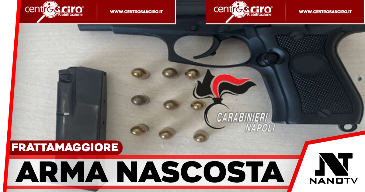 Frattamaggiore, pistola rubata nascosta in casa: arrestato 42enne