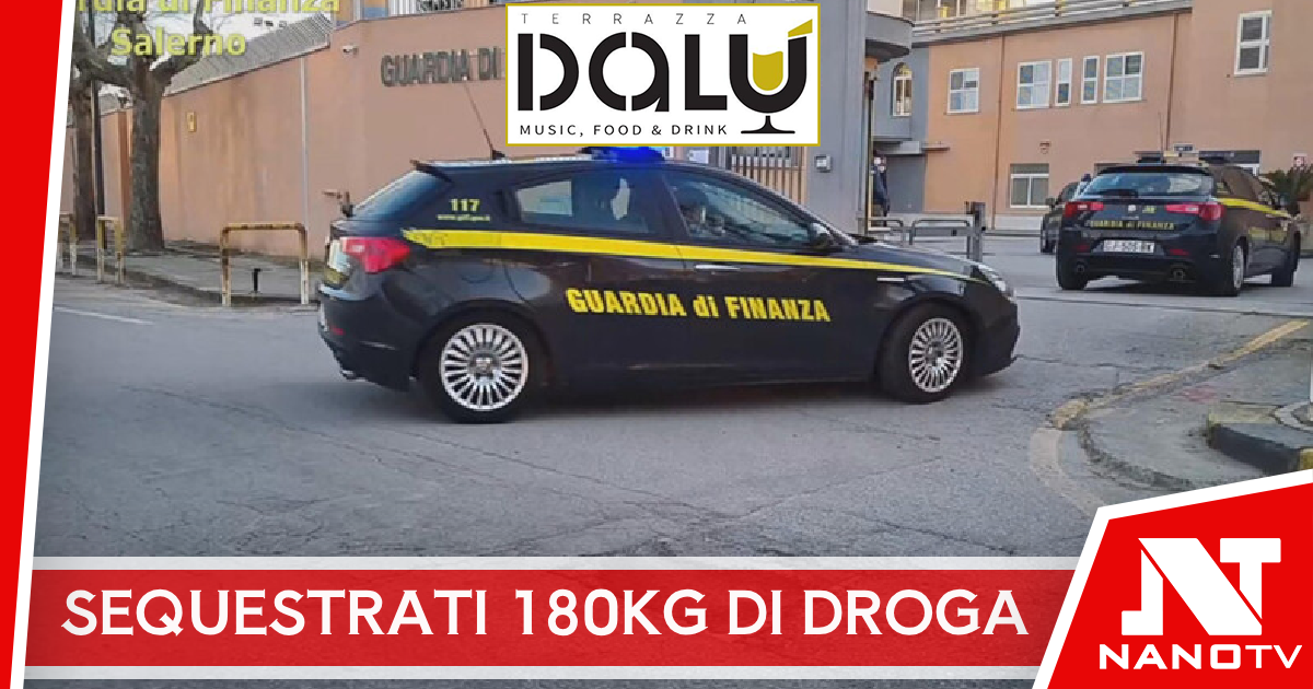 Salerno, traffico internazionale di droga: misure cautelari per due persone, sequestrati oltre 180 chili di cocaina